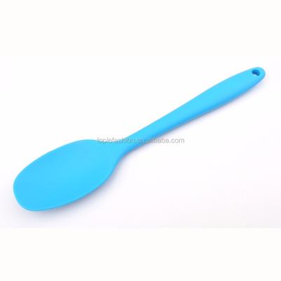 China Good Viable Handle Unny Silicone Soup Spoon Heat Resistant Silicone Stirring Spoon for sale