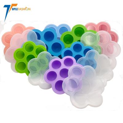 China Food Grade Baby Food Storage Freezer Tray Container Microwavable Silicone Egg Bites Molds for sale