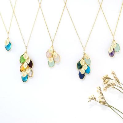 China BOHEMIA Initial Water Drop Fashion A-Z Pendant Necklace Geometric Chain Necklace Set Simple Jewelry For Women for sale