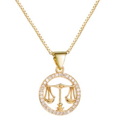 China Trendy New Design Cupid's Arrow Delicacy Zodiac Astrology Pendant Necklace Leo Necklace 12 For Girlfriend Gift for sale