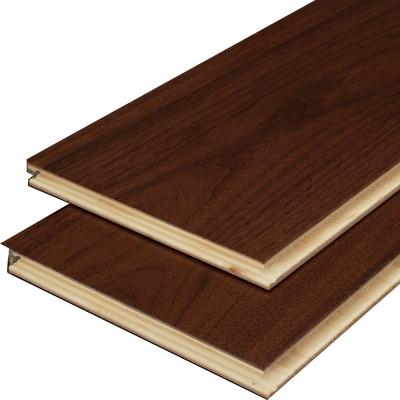 China European Soft Modern White Three-Layer Solid Color Solid Color Modern Design Three-Layer Plane Living Room Hotel Style Hardwood Walnut 3.0mm Wood Flooring for sale