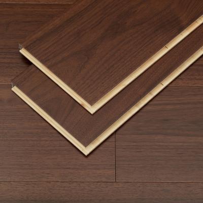 China European Soft Modern White Three-Layer Solid Color Solid Color Modern Design Three-Layer Plane Living Room Hotel Style Hardwood Walnut 3.0mm Wood Flooring for sale