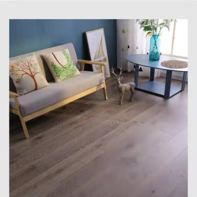 China Solid Color Modern European Soft White Three-Layer Modern Design Solid Color Plane Living Room Oak 3.0mm Wood Flooring for sale