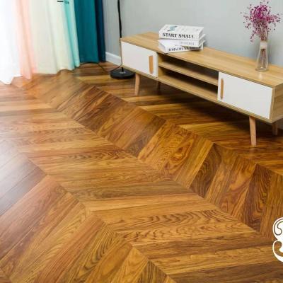 China Modern Soft White European Plane Style Living Room Oak Style Solid Color Design Modern Herringbone Parquet Flooring Herringbone Parquet Flooring for sale