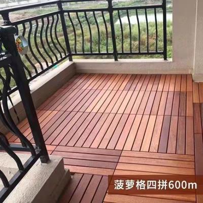 China 2022 3D hardwood wear-resistant non-slip pure log waterproof hot sale outdoor floor balcony deck hallway park balcony deck for sale