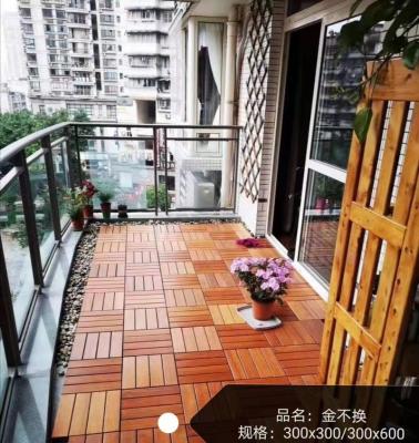 China 2022 3D hardwood wear-resistant non-slip pure log waterproof hot sale outdoor floor balcony deck hallway park balcony deck for sale