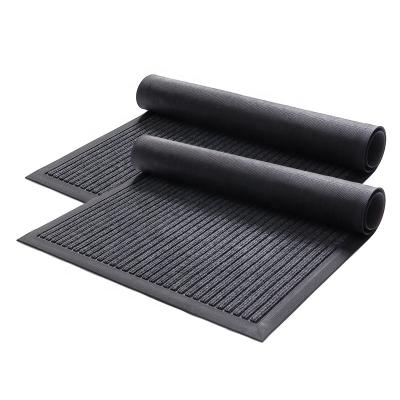 China CLASSIC Low Profile Slip Absorbing Mud Non Scuff Commerical Carpet Entry Mat Door Cover With Rubber Bottom for sale