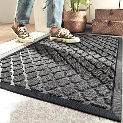 China CLASSIC Low Profile Slip Resistant Mud Absorbing Dirt Non Scuffing Commerical Entrance Mat With Rubber Bottom for sale