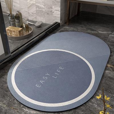 China New Trend Diatomaceous Earth Bath Mat Fast Drying Water Absorbent Sustainable Shower Mat Suitable For Kitchen for sale