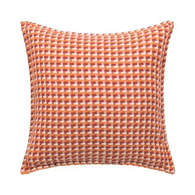 China Home Decor Luxury Modern Country Accent Grid Patterned Cotton Pillow Covers With Multiple Colors For Home Decoration for sale