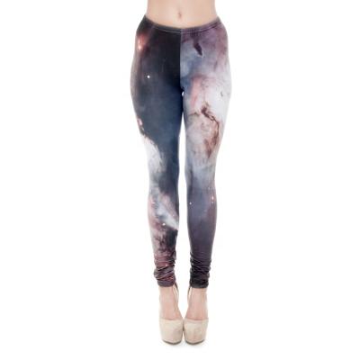 China OEM Breathable Custom 92% Polyester 8% Spandex Buttery Soft No See By 3D Print Womens Space Elastic Leggings for sale