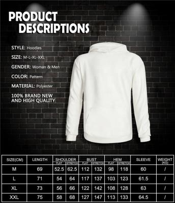 China Anti-wrinkle OEM Custom 3D Printing Blank White Women High Quality Hoodies for sale