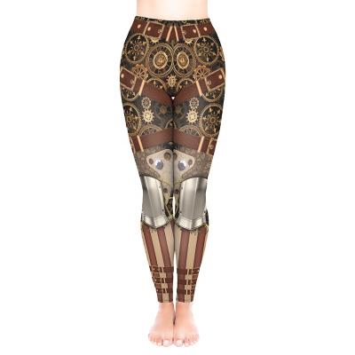 China Custom 3d Printing Workout Leggings Low MOQ Double Dots Antibacterial Gym Gaiters For Women for sale