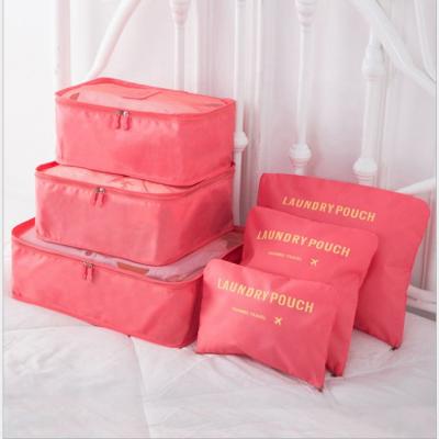 China Hot Selling Waterproof Outdoor Bag Travel Clothes Storage Bag Organizer 6pcs Set for sale