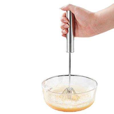 China Household Kitchen Tool Egg Cream Sauce Mixer Multifunctional Semi-automatic Rotary Manual Pressure Rotary Beater for sale