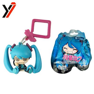 China Factory Custom Display PVC Key Chain Key Rings Toy Chain Key Hangers Action Number Toy for sale