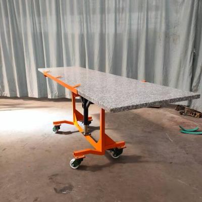 China SANDE Storage Granite Countertops Install Trolley Cart Work Table For Granite Marble Stone Slabs And Glass for sale