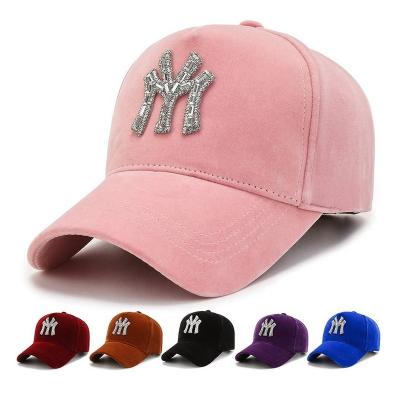 China breathable & High Quality Waterproof Trucker Caps New York Unisex Luxury Velvet Sports Caps Baseball Caps With Custom Logo for sale