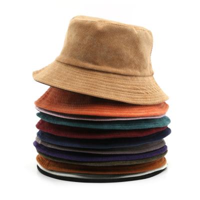 China Sun Hats High Quality Embroidery Fisherman Hats Caps Wholesale Corduroy Empty Bucket Hats With Custom Logo for sale