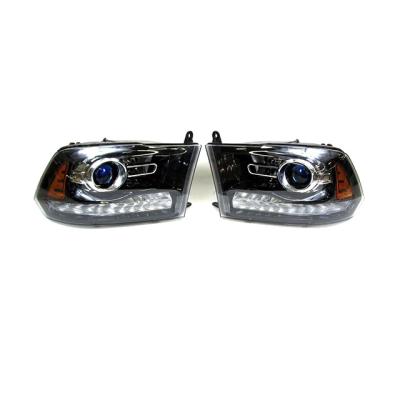 China Black Bezel Projector Halogen Headlight Assembly For Ram Trucks 68093221AD 68093220AD 1500 for sale