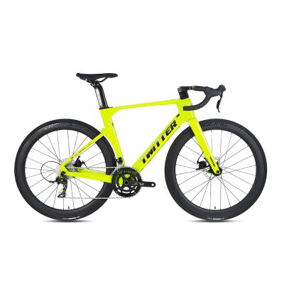 China Carbon Road Bike Twitter Road Bike R10 700C Carbon Wheels 50mm 12*142mm Disc Brake 24 Speed ​​Racing Carbon Road Bike for sale