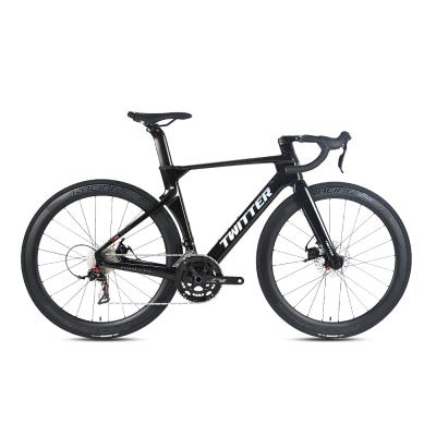 China Carbon road bike twitter road bike r10 24 speed groupset 700c anvil wheels by axle disc brake carbon fiber cheap air racing bike for sale