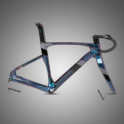 China 700C Twitter CYCLONE Holographic Color 700c Classic Racing Road Bike Frame 48cm OEM Road Bike Frameset for sale