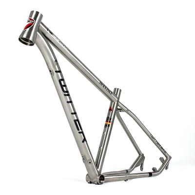 China Mountain Bikes Full Suspension Titanium Alloy Bike Frame With 41/52mm Taper Headtube for sale