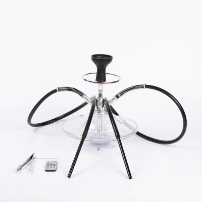 China New Top Selling Silicone Tube Hookah Shisha Hose High Quality 2 Hose Portable Hookah Type for sale