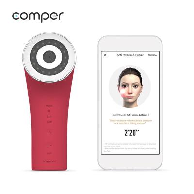 China Face Lift Massager Beauty Machine Mini Portable RF Massae Electronic Facial Device Led Light Facial Machine for sale