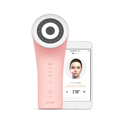 China Innovative Home Face Lift Product Ideas Use MASS RF LED Light Therapy and Frequency EMS with APP for Skin Care for sale