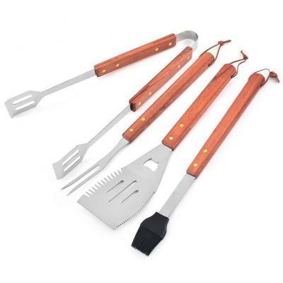 China Promotional High Quality Full Easily Cleaned Stainless Steel BBQ Tool Kit BBQ Grilling Accessories Tool Kit for sale