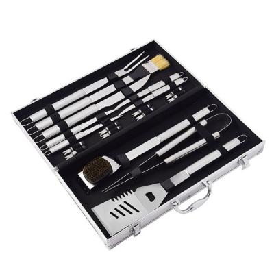 China Easily Cleaned Stainless Steel BBQ Tools Perfect Outdoor 19pcs Barbecue Grill Set for sale