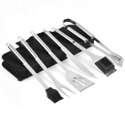 China Easily Cleaned 6pcs Barbecue Grill Tool Kit Stainless Steel Barbecue Tool Kit BBQ Grill BBQ Accessories for sale