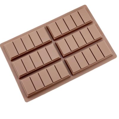 China Viable Silicone Chocolate Bar Molds Hot Chocolate Molds Rectangle Baking Molds for sale