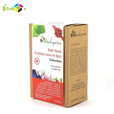 China Recyclable Recycled Eco Skin Care Folding Kraft Paper Gift Box For Cosmetic Packaging for sale