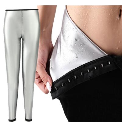 China Antibacterial Hot Effect Slimming Trainer Gym Leggings Sauna Body Shaper Fitness Waist Pants With Adjustable Control Panties for sale