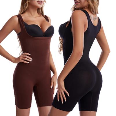 China Antibacterial Women Shapewear Slimming Bodysuit Underbust Bodyshaper Full Thigh Shaper With Butt Lift Full Body Waist Trainer for sale