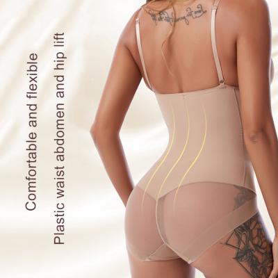 China Seamless Body Shaper Shapewear Women Tummy Control Fajas Colombianas Antibacterial Open Hip Full Crotch Enhancer Jumpsuit Corset for sale