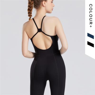 China 2021 Breathable Women's One-Piece Yoga Clothing Overalls Yoga Jumpsuit Sports Suits Set Workout Gym Overalls Pants for sale