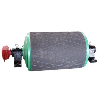 China Building Material Shops Manufacture Steel Pipe Belt Conveyor Electric Head Drive Pulley Drum for sale