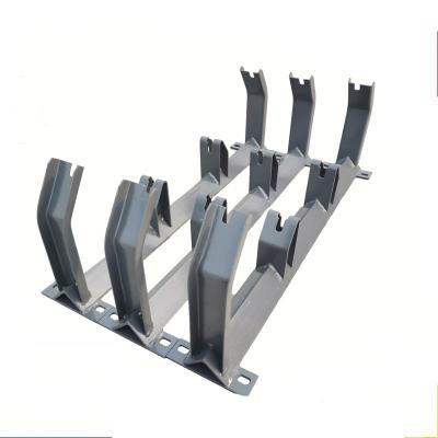 China Machinery Repair Shops Conveyor Carrier Return Idler Roller Frame Steel Roller Bracket for Mining for sale