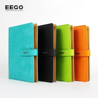 China Print Eco-Friendly Custom Planner Loose Leaf PU Hardcover Leather Notebook PU Hardcover Notebook for sale