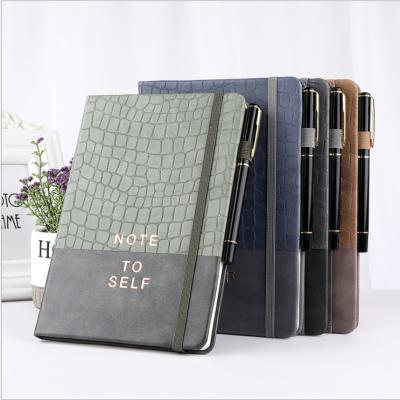 China Wholesale Custom Printing Leather Notebook PU A5 Hardcover Planner Journal Diary Notebook for sale