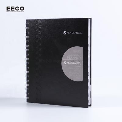 China 2021 OEM 2021 Black Spiral desgin hardcover notebook a4 a5 wire-o office spiral notebook planner for sale