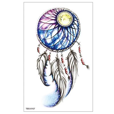 China Temporary Body Art Decals Tattoo Sticker Dreamcatchers Horse Horn Mermaid Flowers Temporary Women Make Beautiful for sale