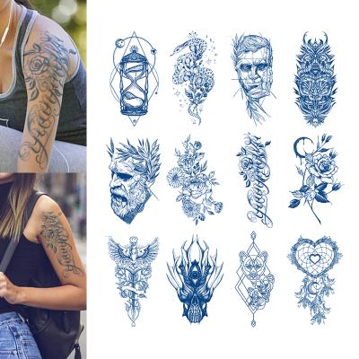 China Safe Tattoo Sticker Herb Juice Ink Water Transfer Paper Temporary Custom Cosmetic Semi Permanent Tattoo For 15 Days for sale