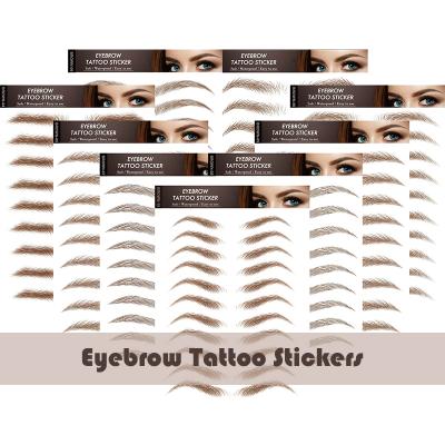 China 2021 Temporary Realistic 6D/4D/3D Eyebrows Temporary Waterproof Eyebrow Tattoo Fashion Eye Makeup Stickers Natural Like Sticker Hair for sale