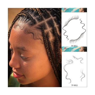 China Wholesale Custom Temporary Pony Tail Style Waterproof Temporary Baby Face Tattoo Sticker Natural Cosmetic Hair Sharpen Makeup Skin Friendly for sale