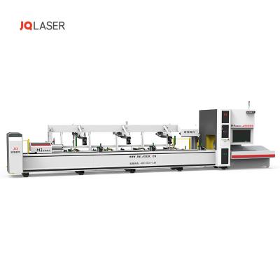 China JQ multifunction laser FLT-M3 1500W 2000W 3000W fiber laser pipe cutting machine automatic feeder for stainless steel water pipe for sale